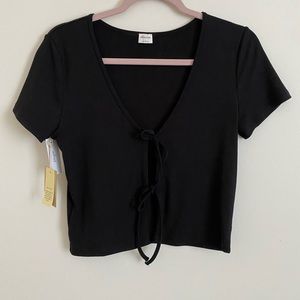 Wilfred Tie Front Ribbed Crop